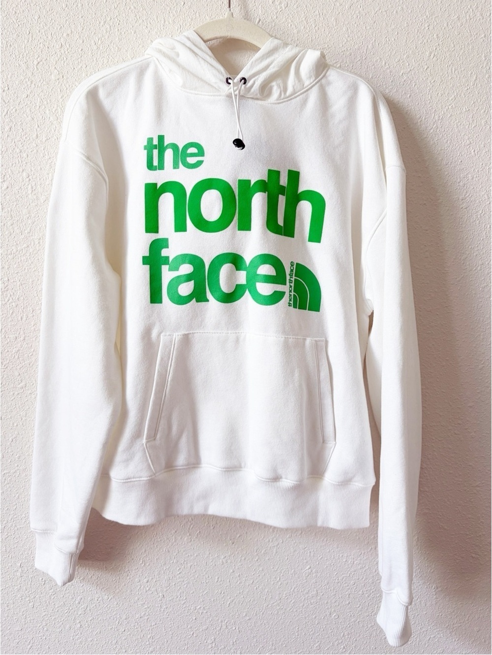 The North Face Coord Hdie Hoodie White Green Size XS Outdoor Sporty Casual